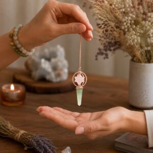 The Heart Compass: Rose Quartz & Aventurine Merkaba Pendulum