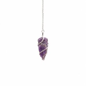The Mystic's Anchor: Raw Amethyst Pendulum